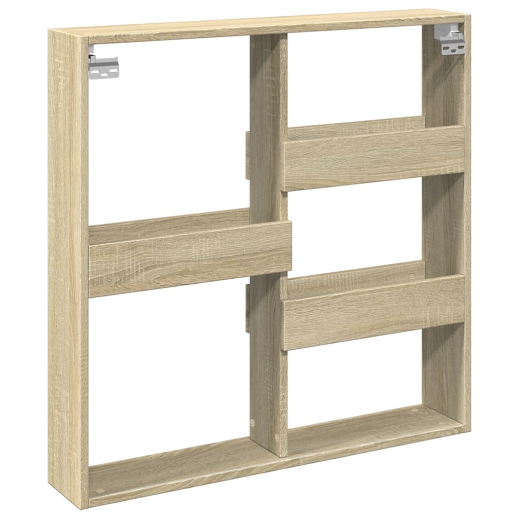vidaXL Szafka ścienna, dąb sonoma, 80x15x80, materiał drewnopochodny
