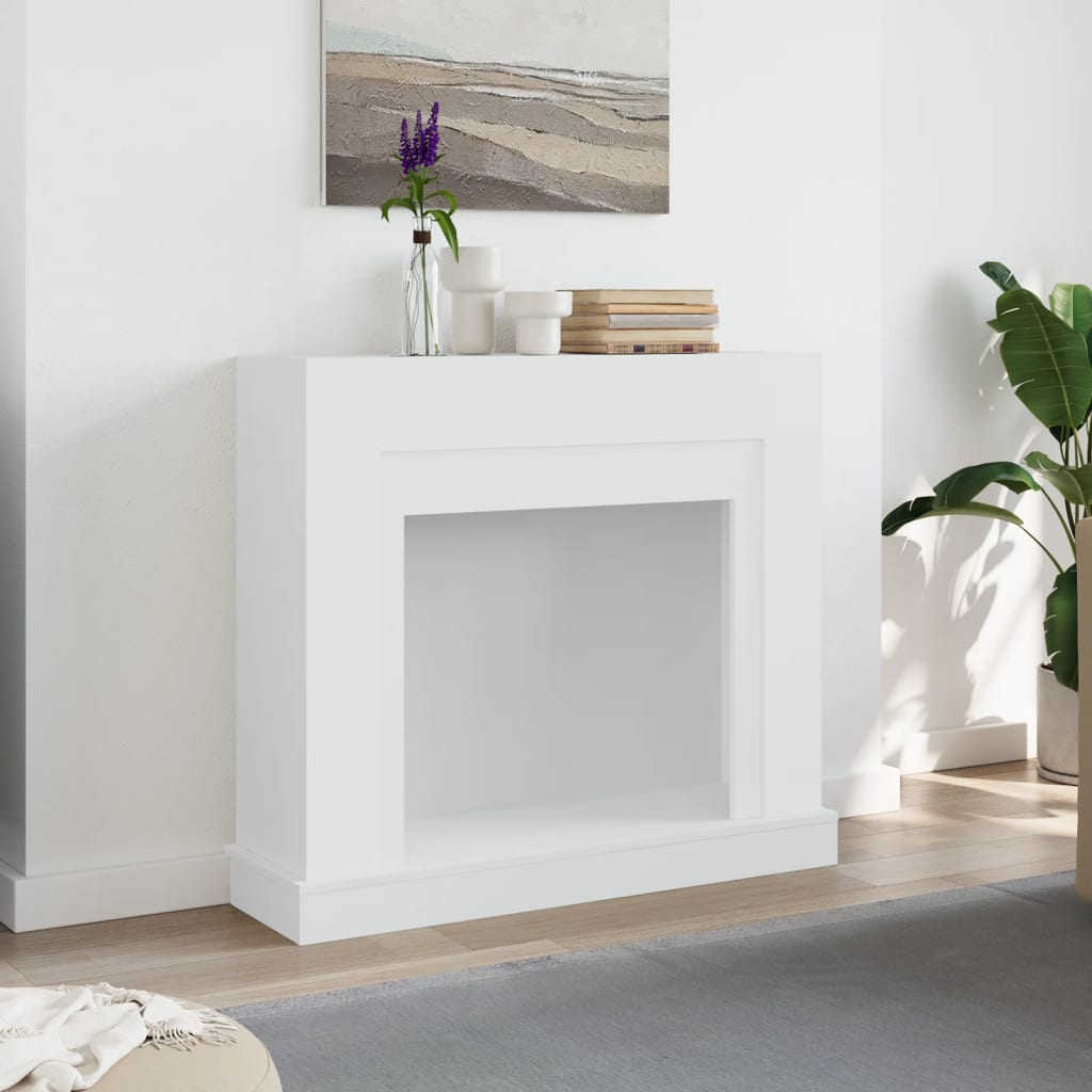 vidaXL Obudowa kominka, biała, 100x30x87,5 cm, materiał drewnopochodny
