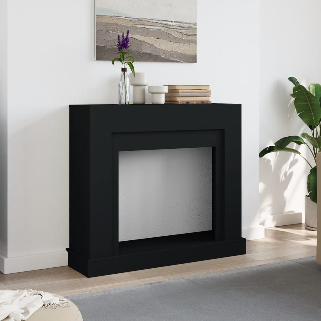 vidaXL Obudowa kominka, czarna, 100x30x87,5cm, materiał drewnopochodny
