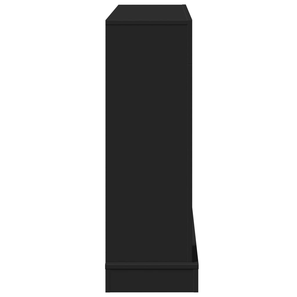 vidaXL Obudowa kominka, czarna, 100x30x87,5cm, materiał drewnopochodny
