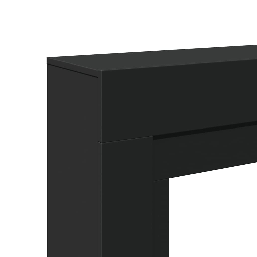 vidaXL Obudowa kominka, czarna, 100x30x87,5cm, materiał drewnopochodny