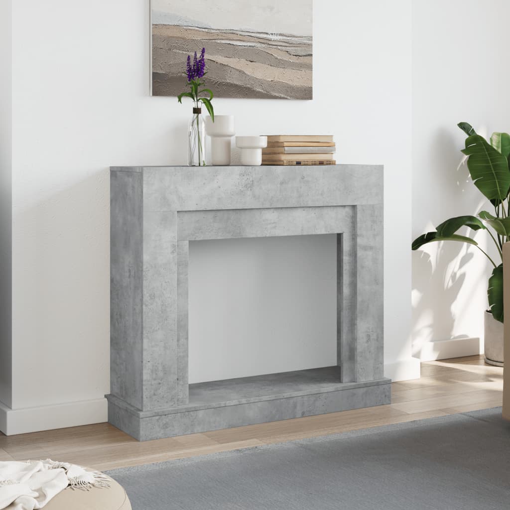 vidaXL Obudowa kominka, szarość betonu, 100x30x87,5 cm