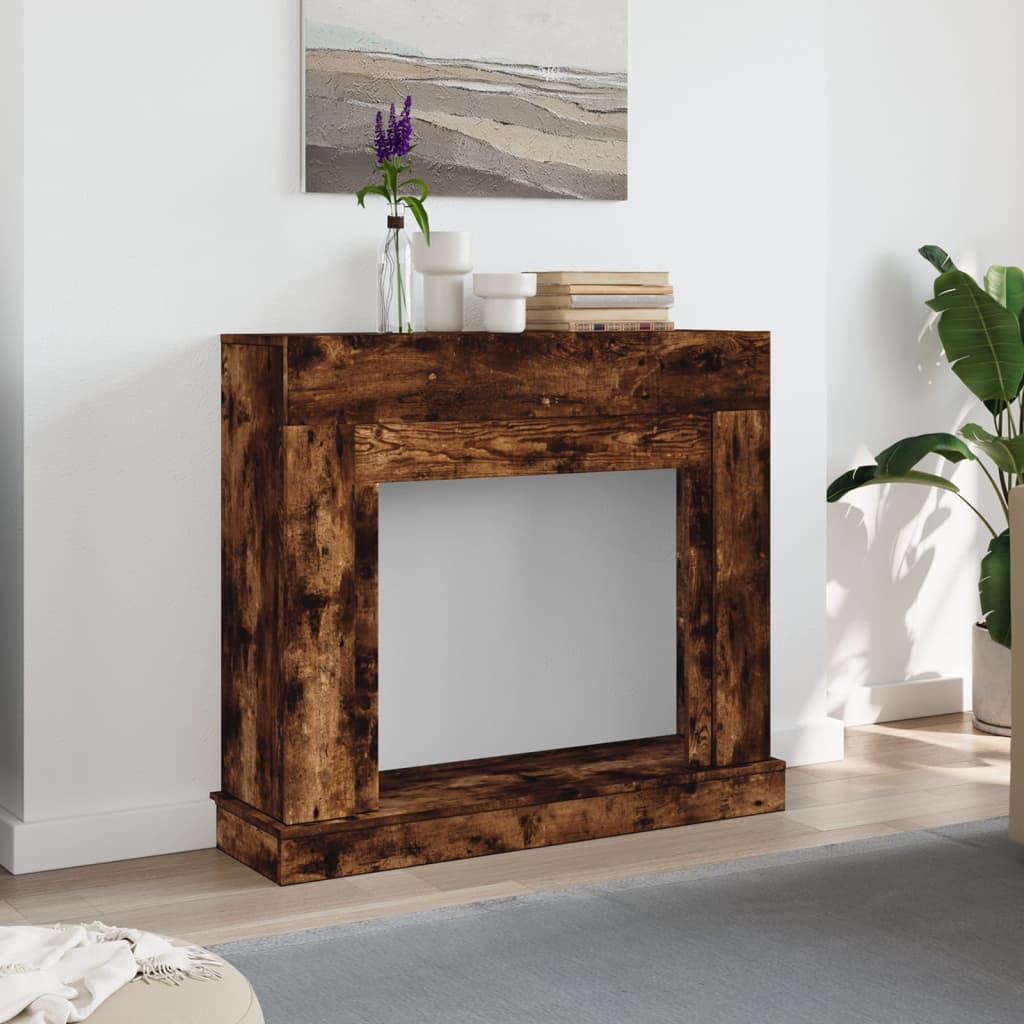 vidaXL Obudowa kominka, przydymiony dąb, 100x30x87,5 cm