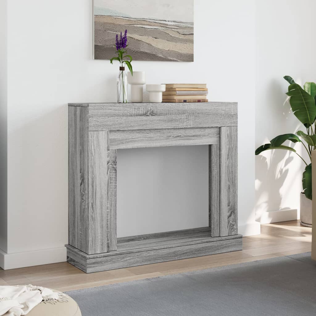 vidaXL Obudowa kominka, szary dąb sonoma, 100x30x87,5 cm