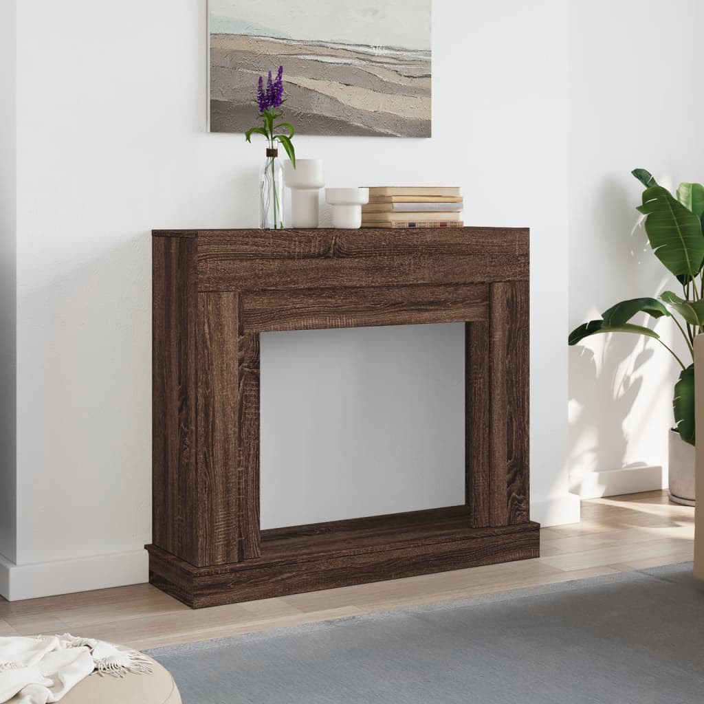 vidaXL Obudowa kominka, brązowy dąb, 100x30x87,5 cm