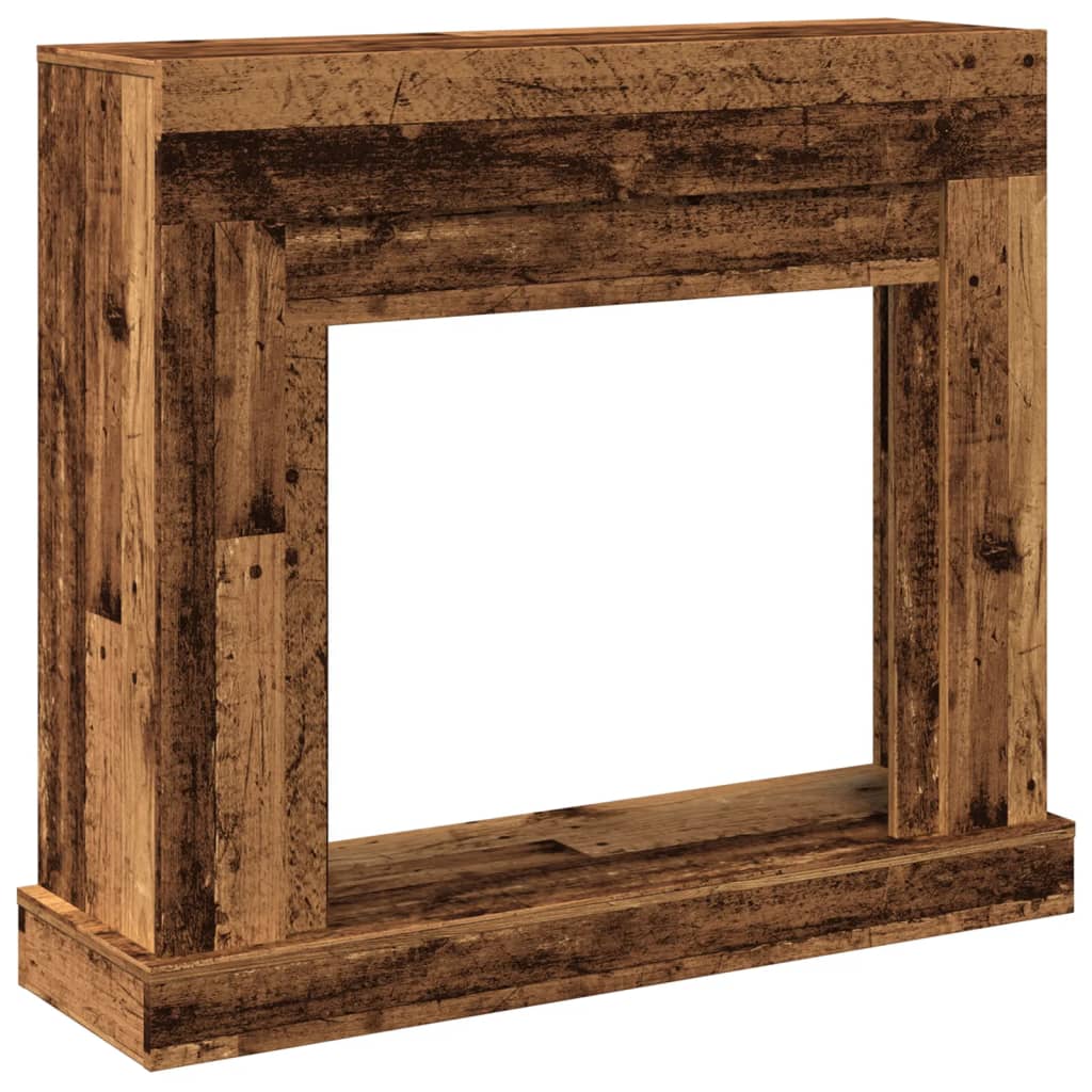 vidaXL Obudowa kominka, stare drewno, 100x30x87,5 cm