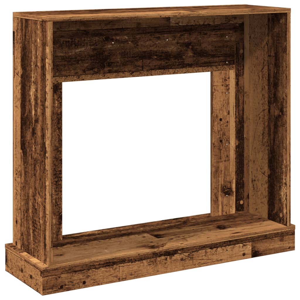 vidaXL Obudowa kominka, stare drewno, 100x30x87,5 cm
