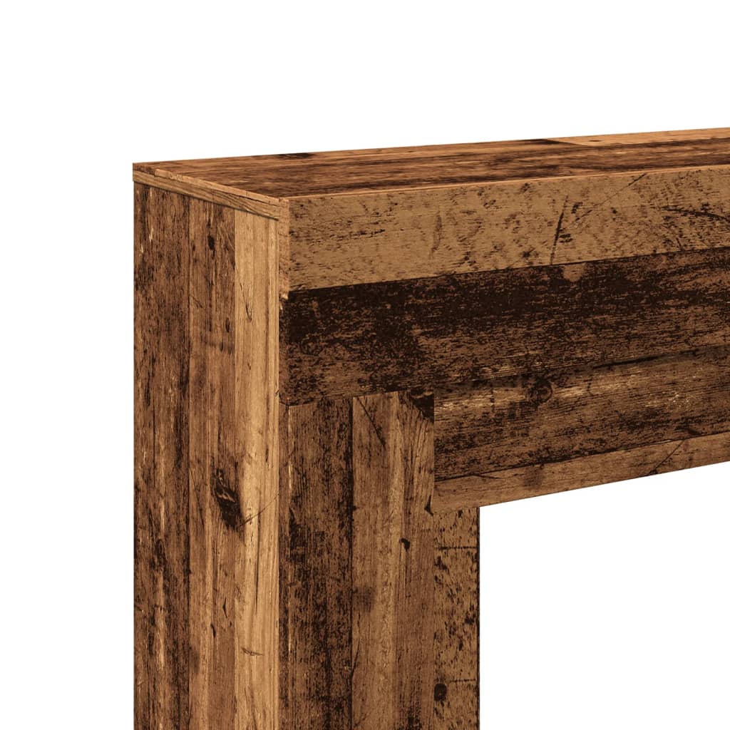 vidaXL Obudowa kominka, stare drewno, 100x30x87,5 cm