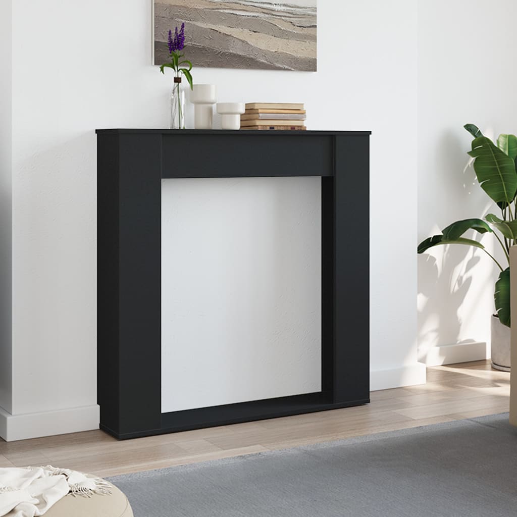 vidaXL Obudowa kominka, czarna, 100x20x100 cm, materiał drewnopochodny