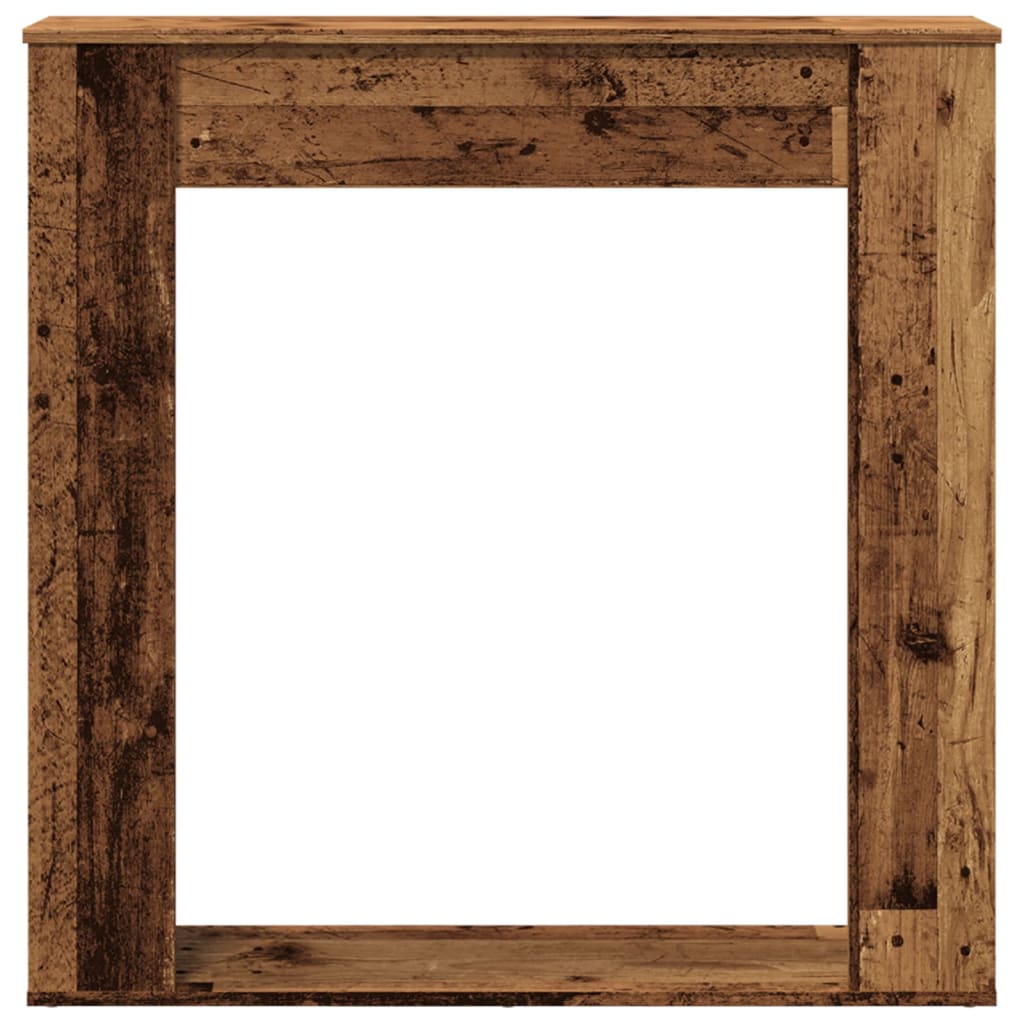 vidaXL Obudowa kominka, stare drewno, 100x20x100 cm