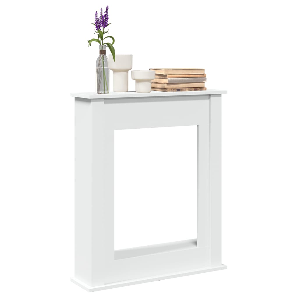 vidaXL Obudowa kominka, biała, 75x20x87,5 cm, materiał drewnopochodny