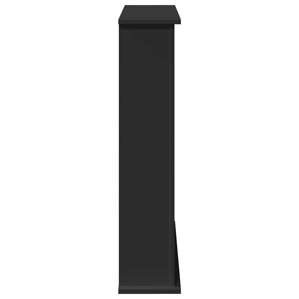vidaXL Obudowa kominka, czarna, 75x20x87,5cm, materiał drewnopochodny