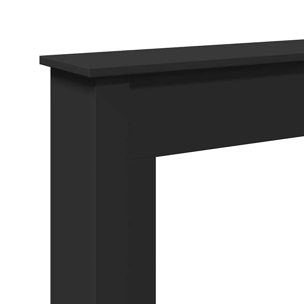 vidaXL Obudowa kominka, czarna, 75x20x87,5cm, materiał drewnopochodny