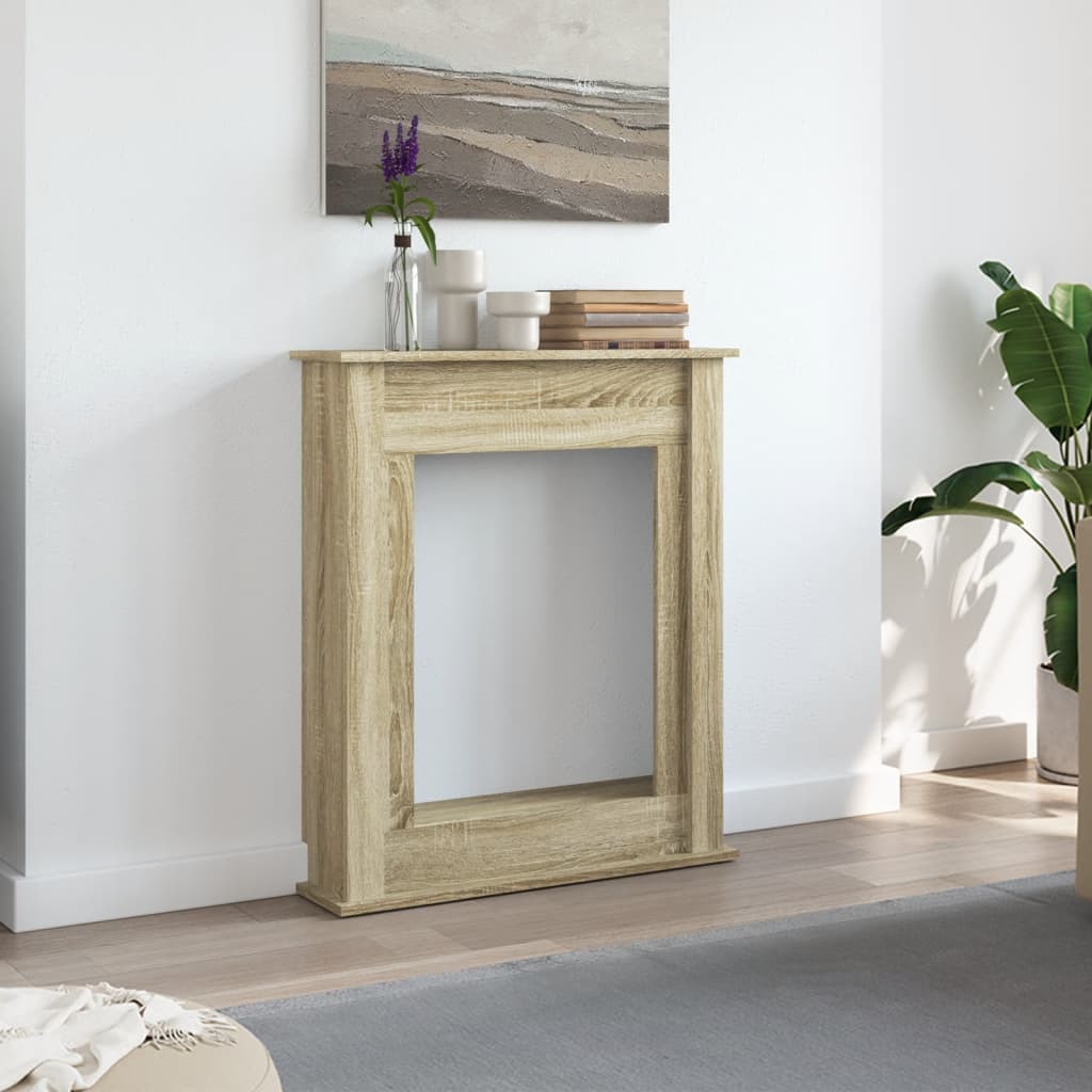 vidaXL Obudowa kominka, dąb sonoma, 75x20x87,5 cm