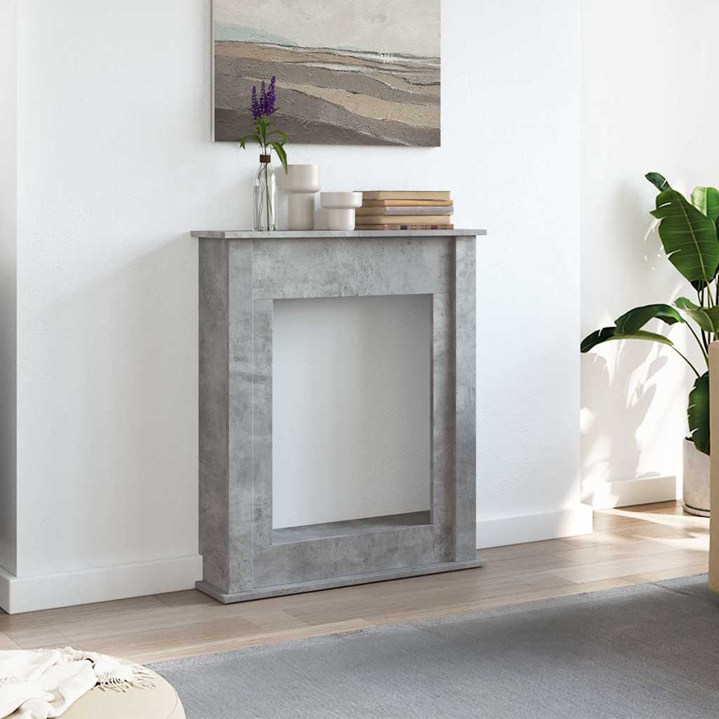 vidaXL Obudowa kominka, szarość betonu, 75x20x87,5 cm