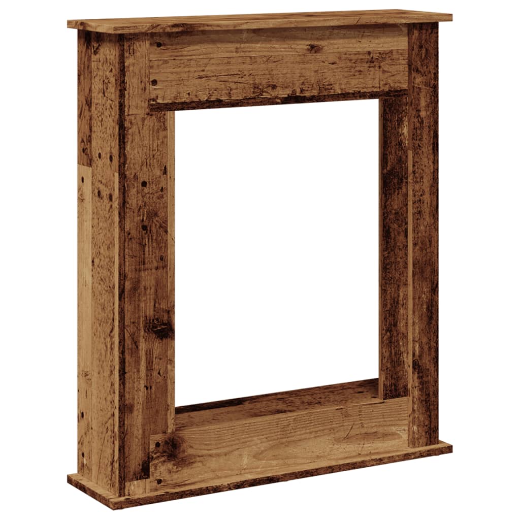 vidaXL Obudowa kominka, stare drewno, 75x20x87,5 cm