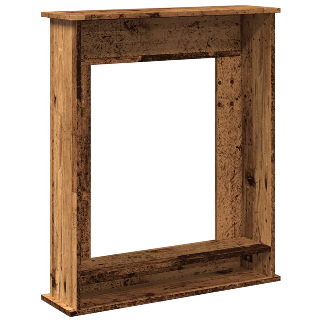 vidaXL Obudowa kominka, stare drewno, 75x20x87,5 cm