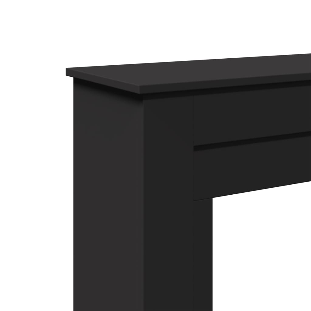 vidaXL Obudowa kominka, czarna, 90x30x90 cm, materiał drewnopochodny
