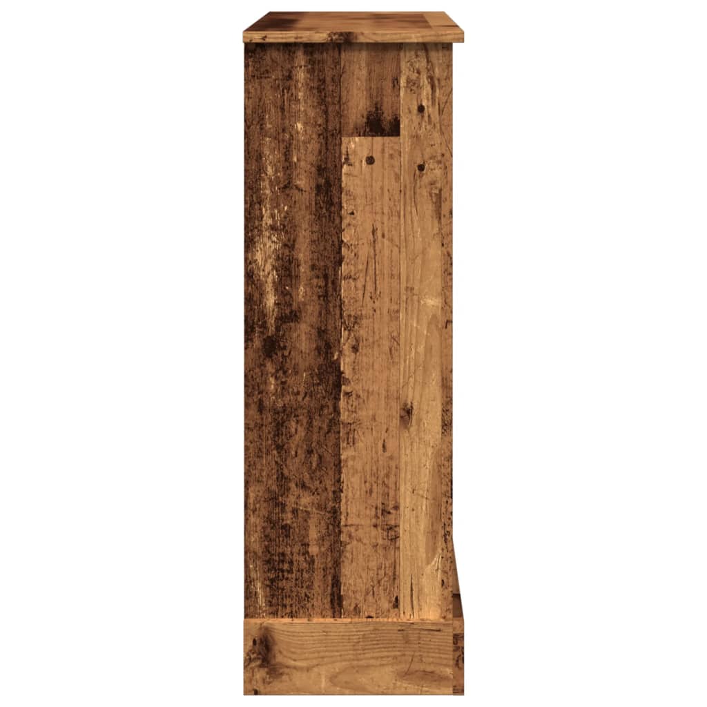 vidaXL Obudowa kominka, stare drewno, 90x30x90 cm