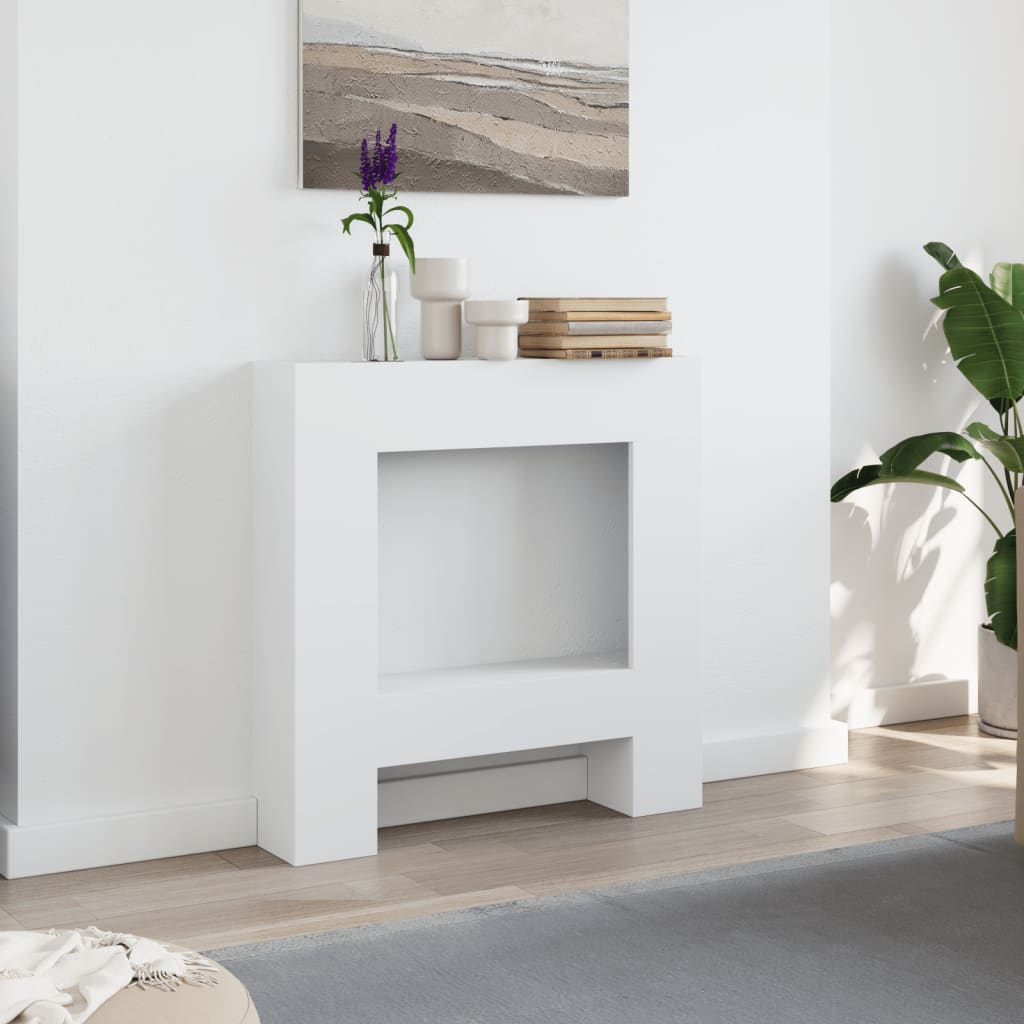 vidaXL Obudowa kominka, biała, 81x18x82 cm, materiał drewnopochodny