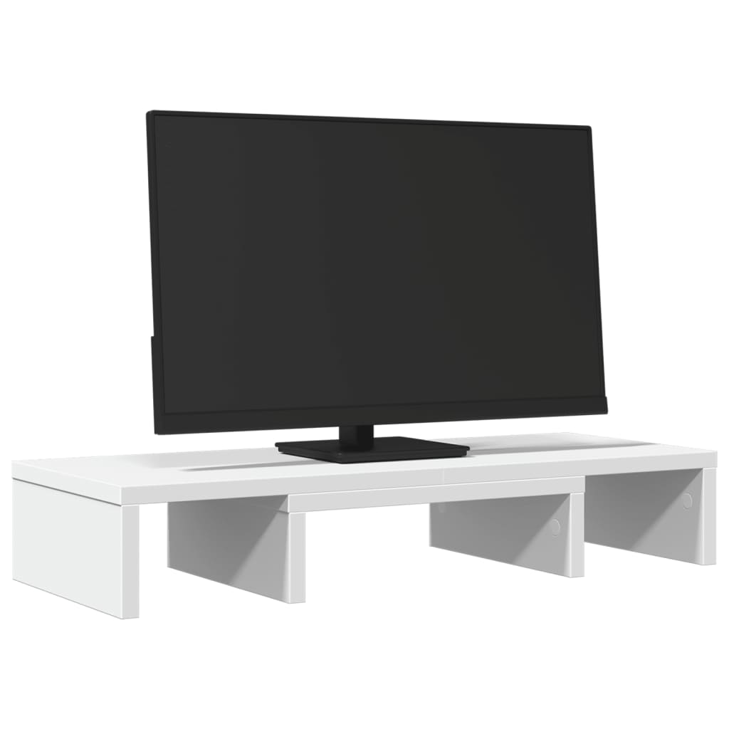 vidaXL Podstawka pod monitor, regulowana, biała, 60x24x10,5 cm