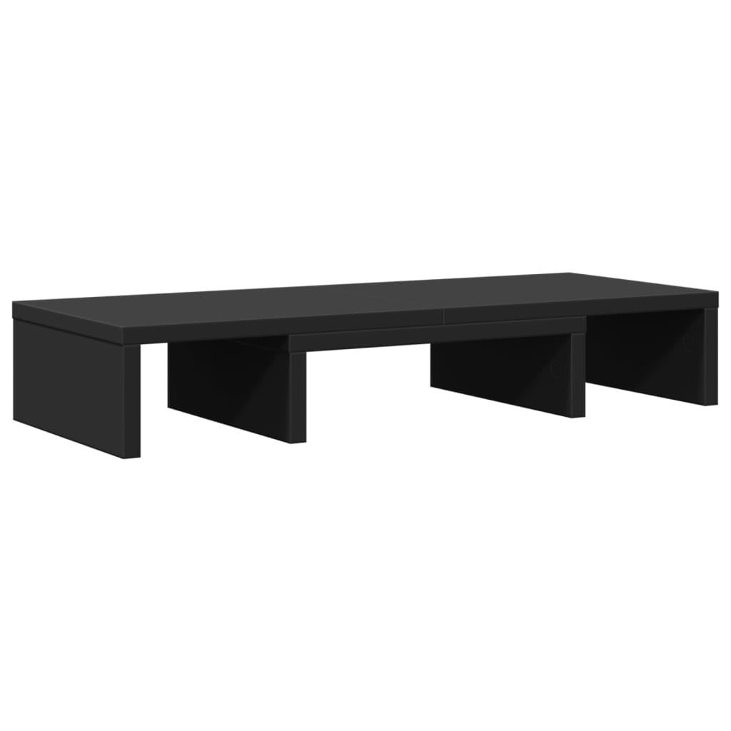 vidaXL Podstawka pod monitor, regulowana, czarna, 60x24x10,5 cm