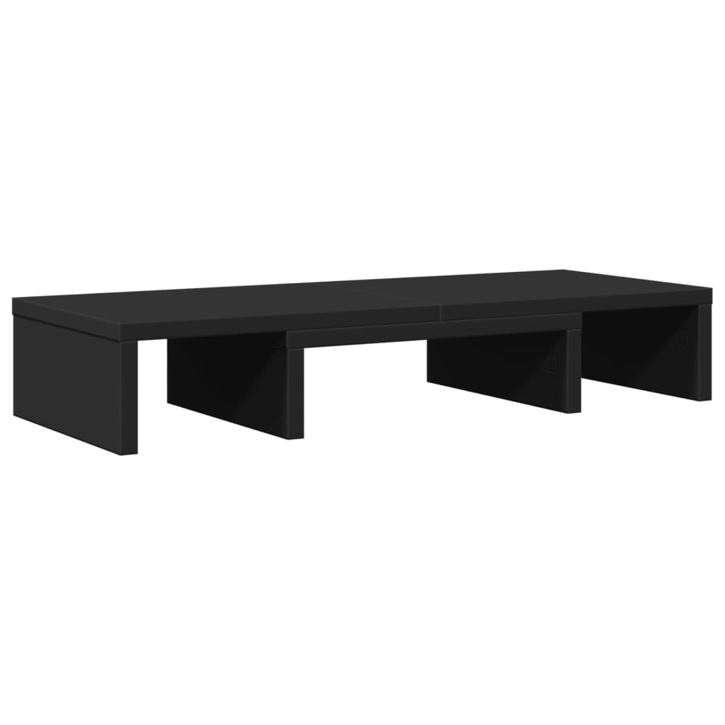vidaXL Podstawka pod monitor, regulowana, czarna, 60x24x10,5 cm