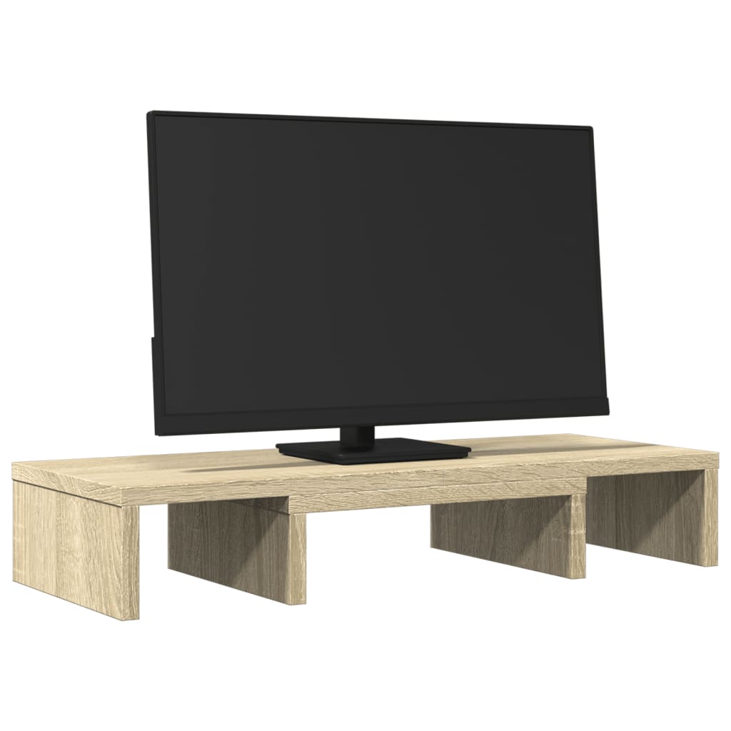 vidaXL Podstawka pod monitor, regulowana, dąb sonoma, 60x24x10,5 cm