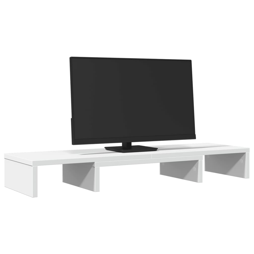 vidaXL Podstawka pod monitor, regulowana, biała, 80x24x10,5 cm