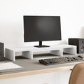 vidaXL Podstawka pod monitor, regulowana, biała, 80x24x10,5 cm