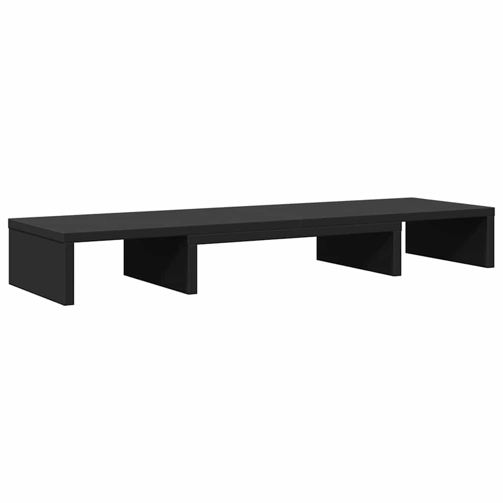 vidaXL Podstawka pod monitor, regulowana, czarna, 80x24x10,5 cm