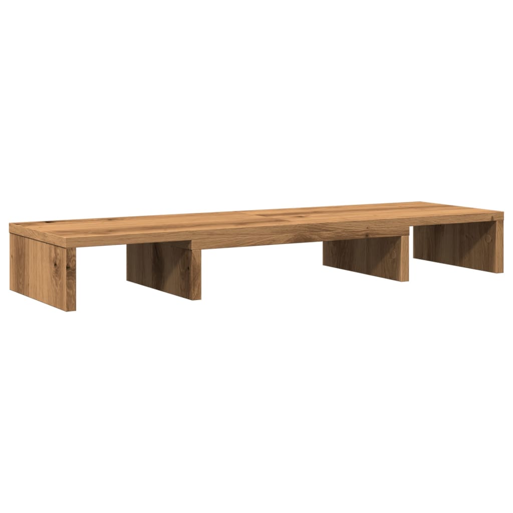 vidaXL Podstawka pod monitor, regulowana, dąb artisan, 80x24x10,5 cm