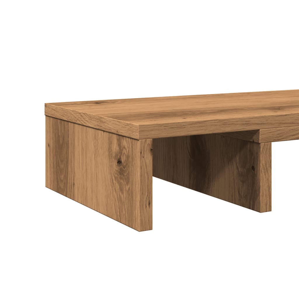 vidaXL Podstawka pod monitor, regulowana, dąb artisan, 80x24x10,5 cm