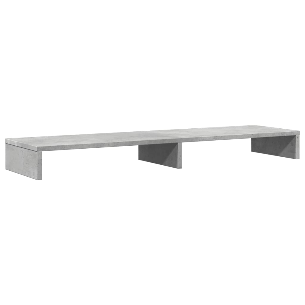 vidaXL Podstawka pod monitor, szarość betonu, 100x27x10 cm