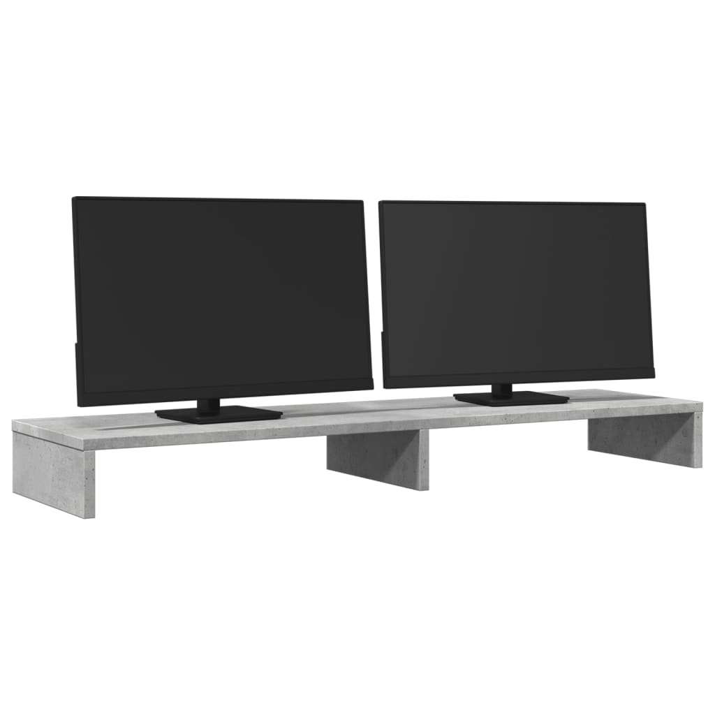 vidaXL Podstawka pod monitor, szarość betonu, 100x27x10 cm