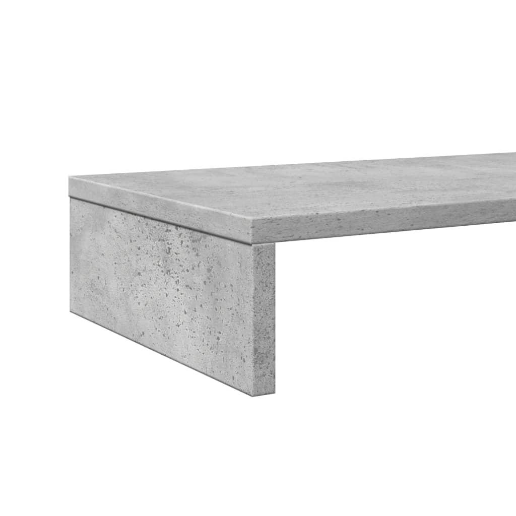 vidaXL Podstawka pod monitor, szarość betonu, 100x27x10 cm