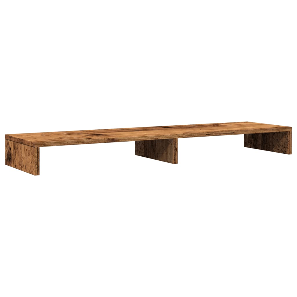 vidaXL Podstawka pod monitor, stare drewno, 100x27x10 cm