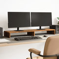 vidaXL Podstawka pod monitor, stare drewno, 100x27x10 cm