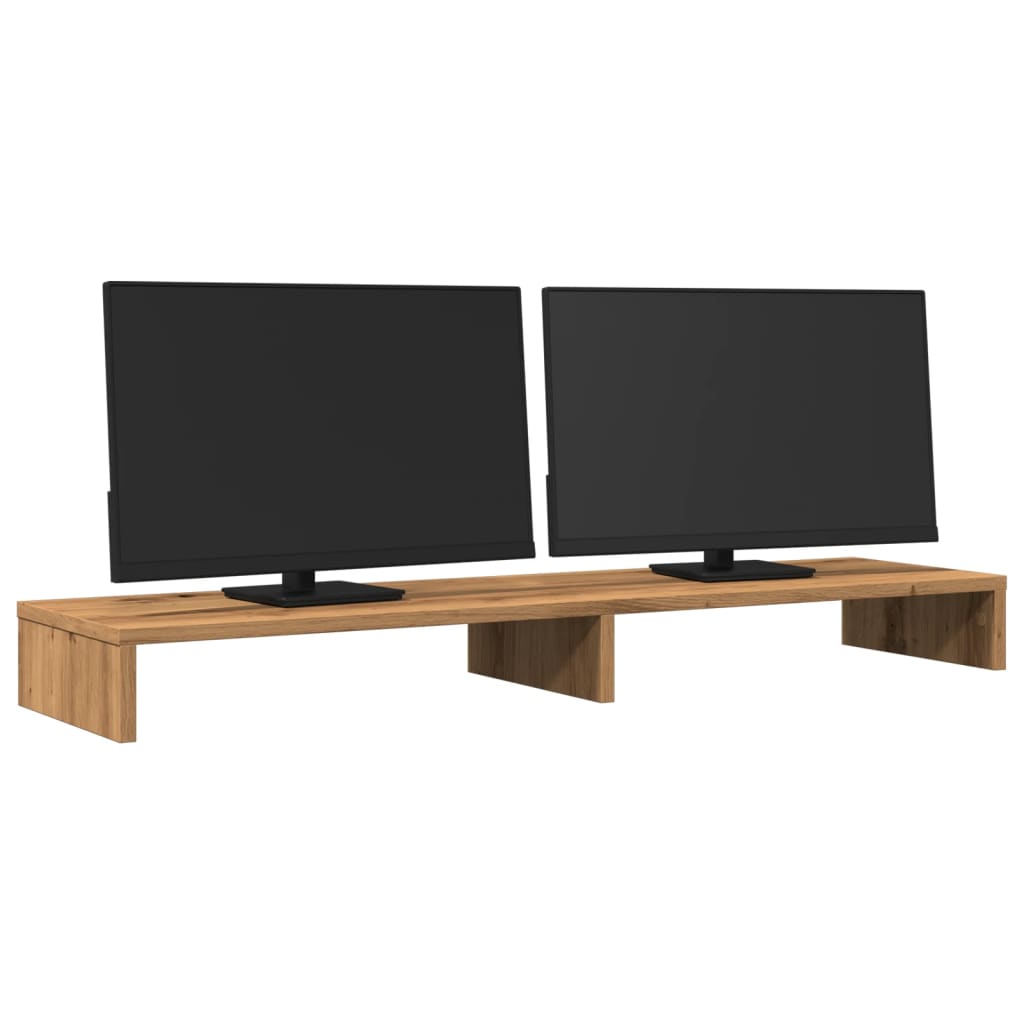 vidaXL Podstawka pod monitor, dąb artisian, 100x27x10 cm
