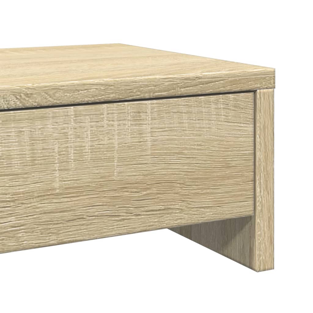 vidaXL Podstawka pod monitor, z szufladami, dąb sonoma, 50x27x15 cm
