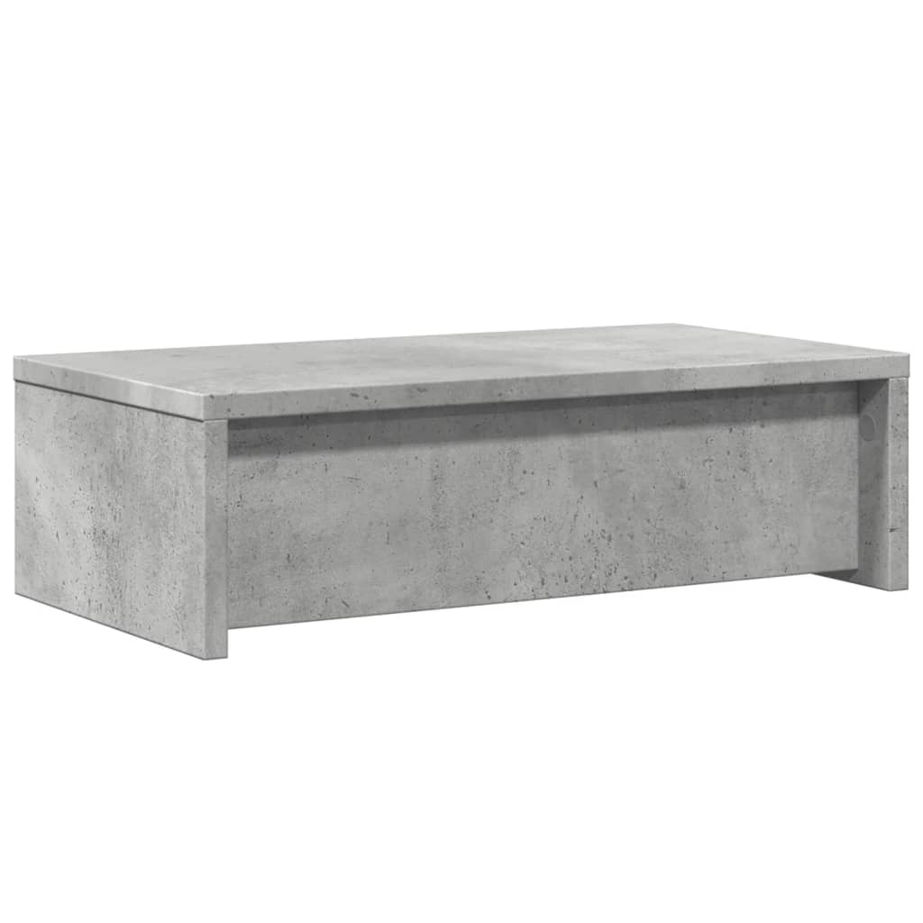 vidaXL Podstawka pod monitor z szufladami, szarość betonu, 50x27x15 cm