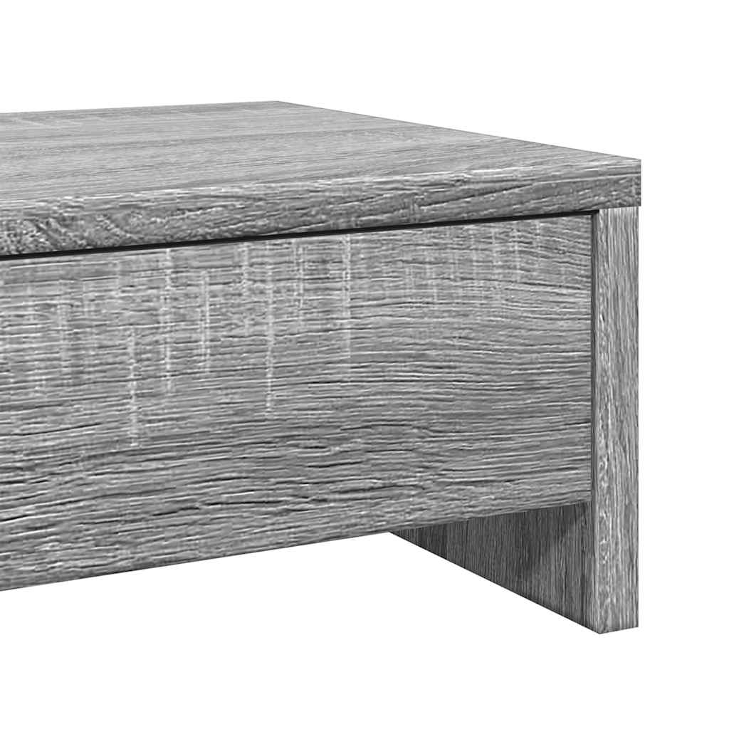 vidaXL Podstawka pod monitor z szufladami szary dąb sonoma 50x27x15 cm