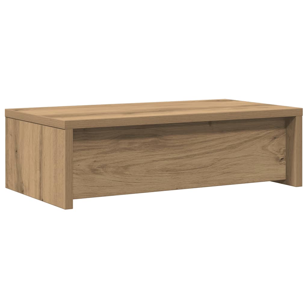 vidaXL Podstawka pod monitor, z szufladami, dąb artisian, 50x27x15 cm