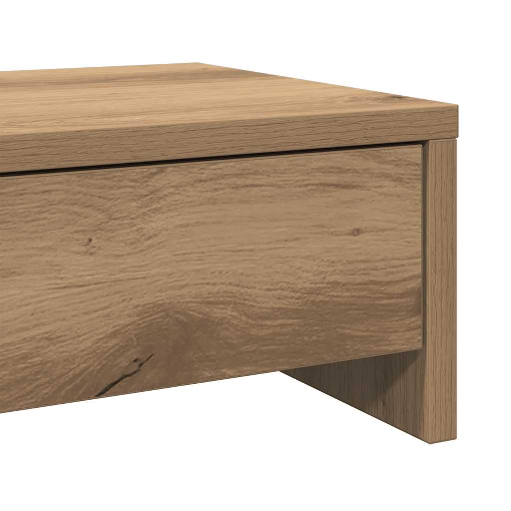 vidaXL Podstawka pod monitor, z szufladami, dąb artisian, 50x27x15 cm
