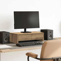 vidaXL Podstawka pod monitor, z szufladami, dąb artisian, 50x27x15 cm