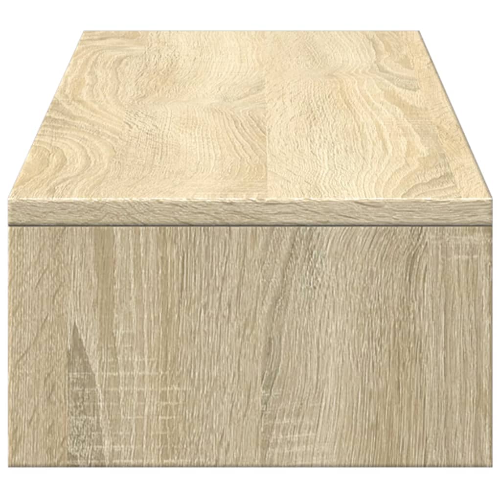 vidaXL Stojak na monitor z szufladami, dąb sonoma, 100x27x15 cm, drewno konstrukcyjne