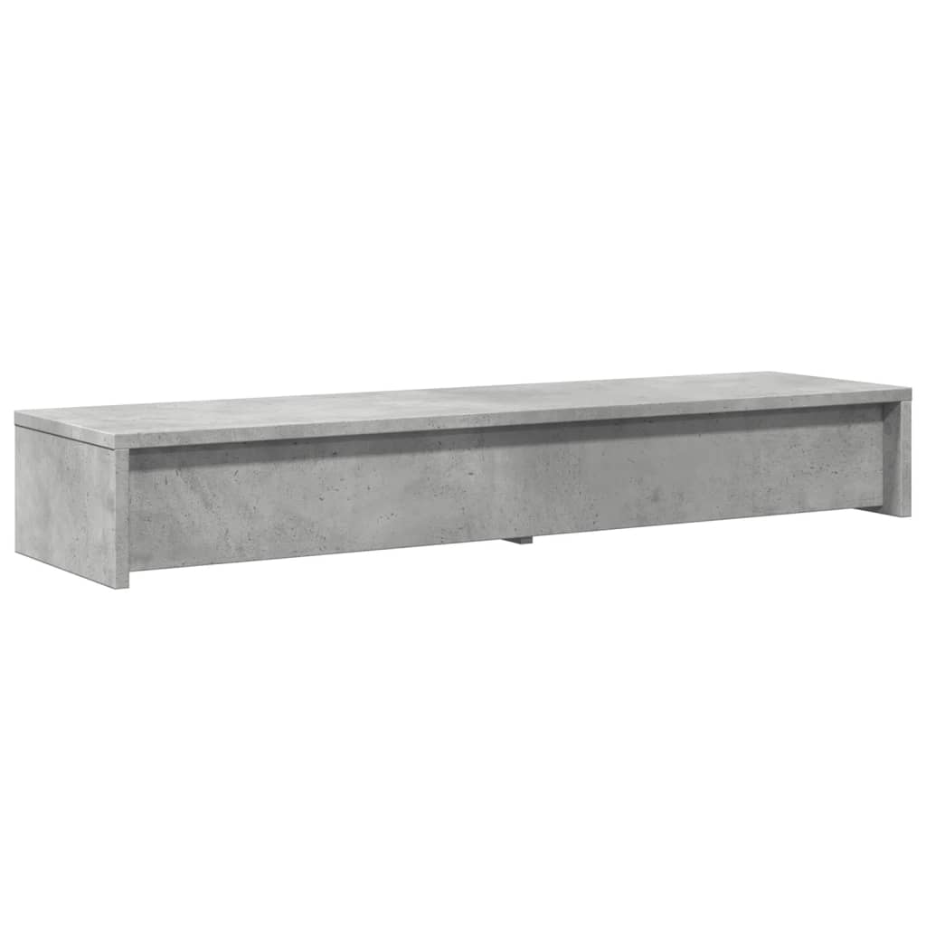 vidaXL Podstawka pod monitor z szufladami, szarość betonu, 100x27x15cm