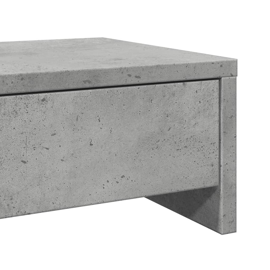 vidaXL Podstawka pod monitor z szufladami, szarość betonu, 100x27x15cm