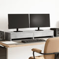 vidaXL Podstawka pod monitor z szufladami, szarość betonu, 100x27x15cm