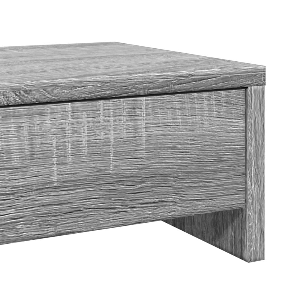 vidaXL Podstawka pod monitor, szuflady, szary dąb sonoma, 100x27x15 cm